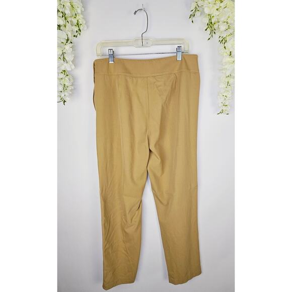 Lauren Ralph Lauren Womens Pants Size 14 Tan Wool Blend Stretch Pull-On Business - Picture 2 of 10